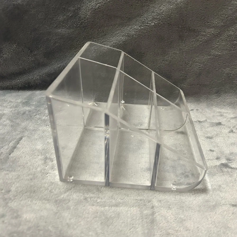 Clear Plastic Vanity Makeup Organizer brush holder